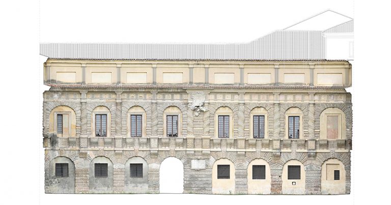 galleria della mostra_facade towards cavallerizza coourtyard_mantova_ducal palace_mantovalab survey